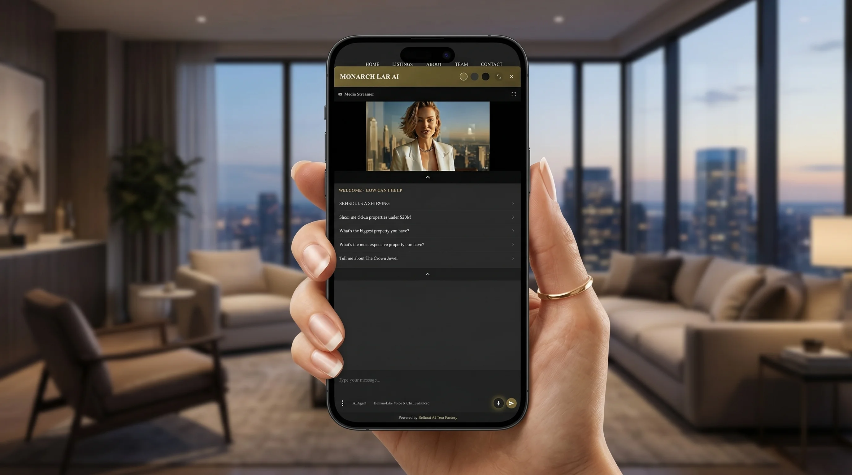 The Pocket Concierge: Accessing Monarch Luxury Real Estate via Smartphone Voice Command